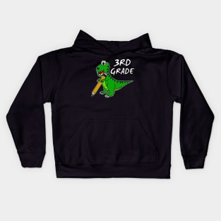 3rd Grade Dinosaur T-Rex Back To School 2022 Kids Hoodie